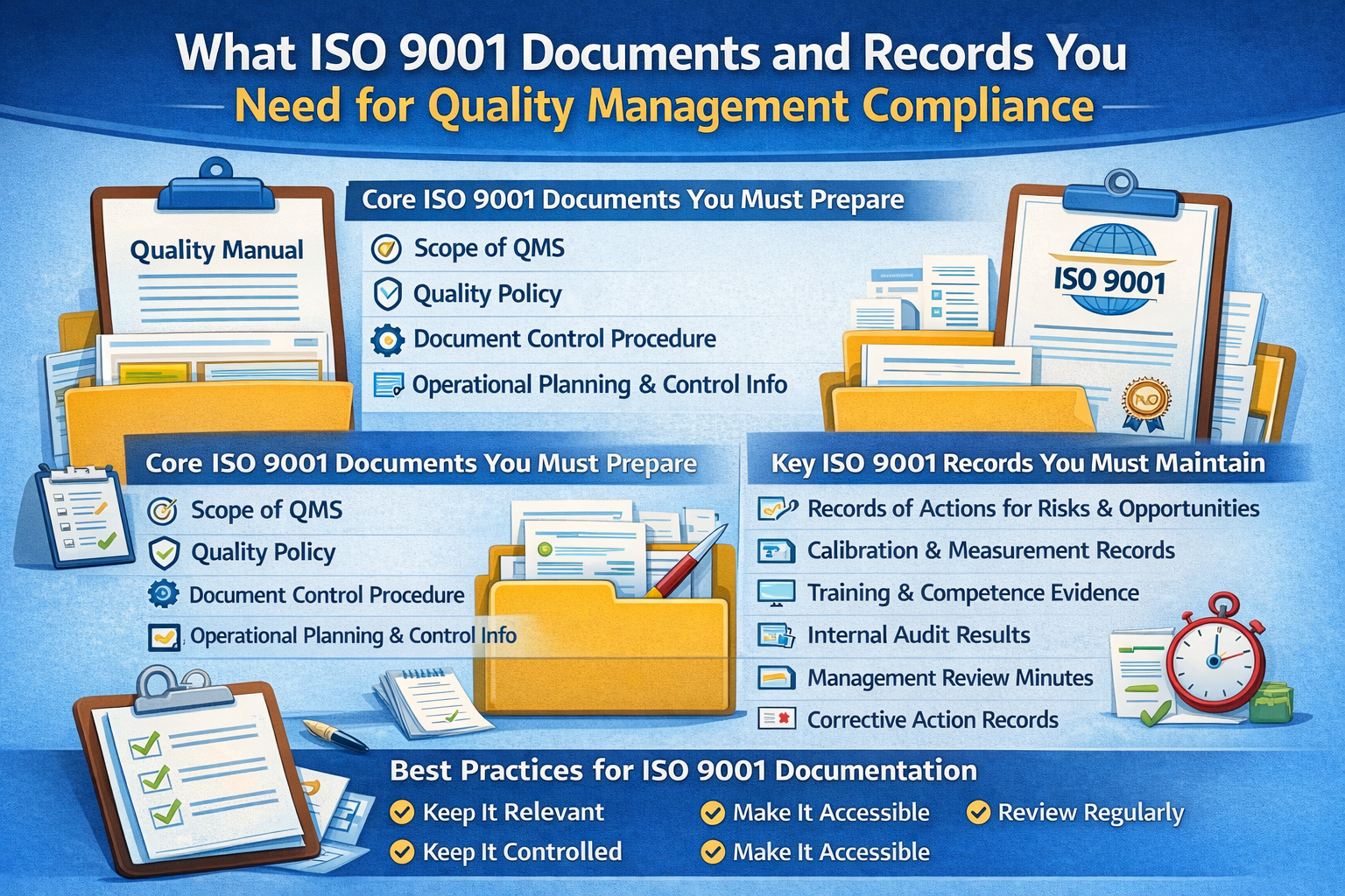 What ISO 9001 Documents and Records You Need for Quality Management Compliance