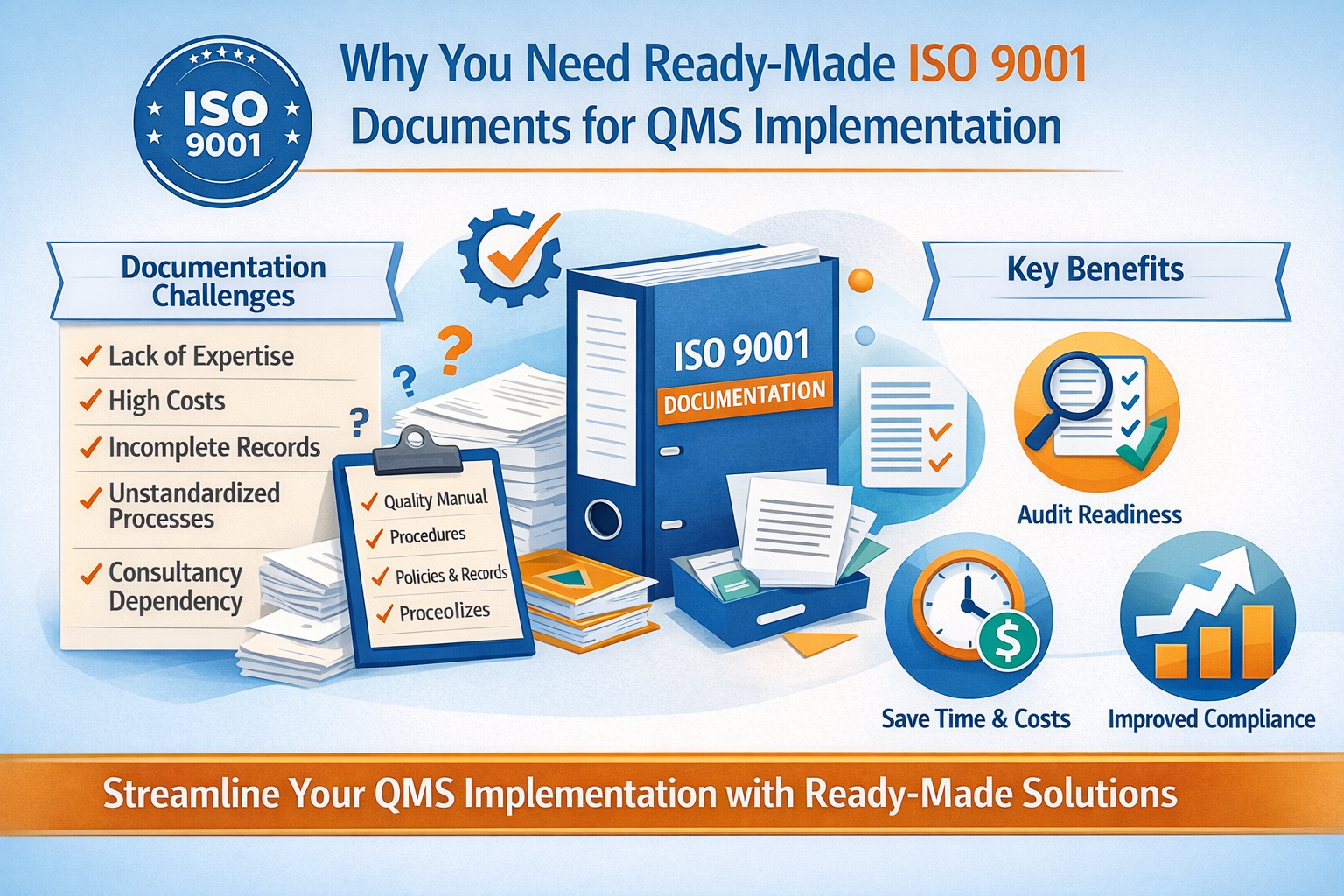 Why You Need Ready-Made ISO 9001 Documents for QMS Implementation