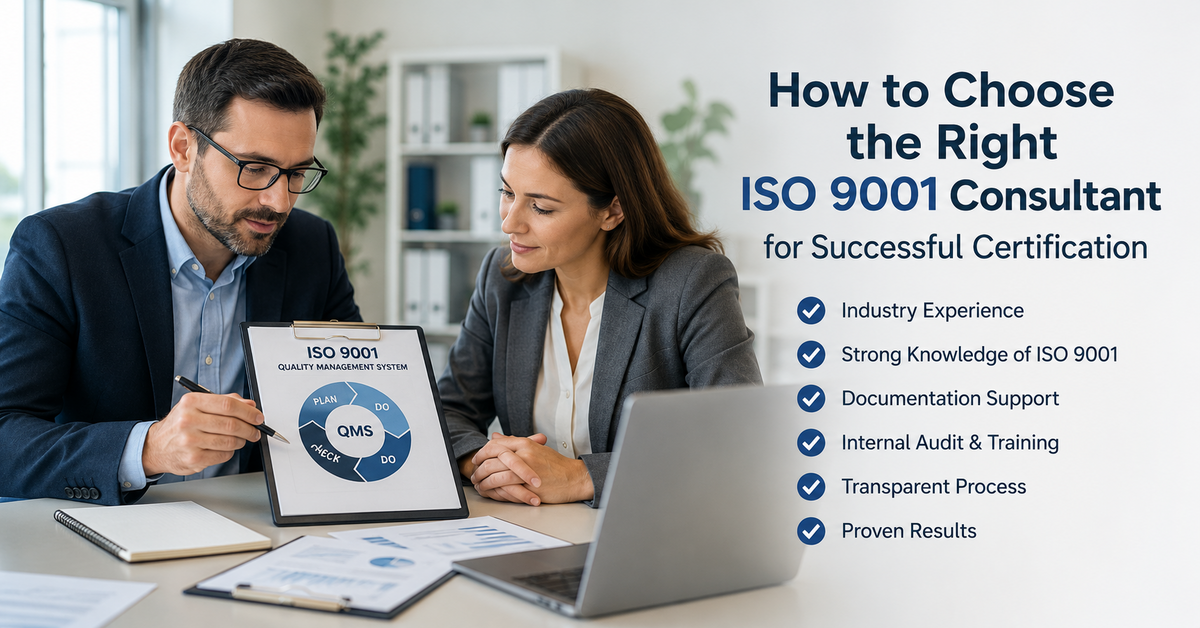 How to Choose the Right ISO 9001 Consultant for Successful Certification