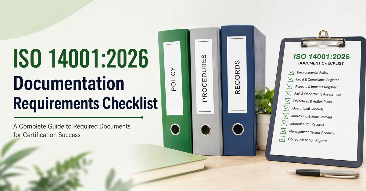 ISO 14001:2026 Documentation Requirements Checklist