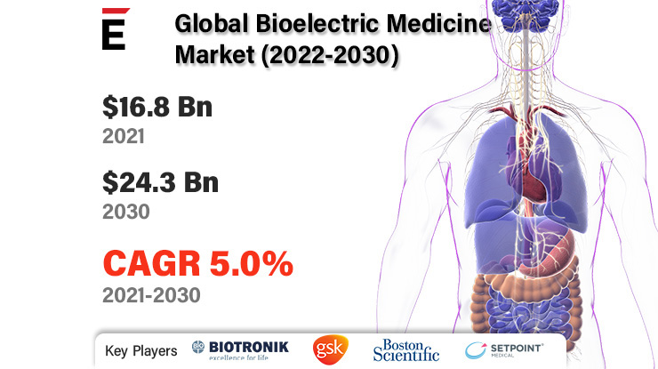 Bioelectric Medicine Market is projected to grow USD 24.36 billion by 2030 at a CAGR of 5.0%