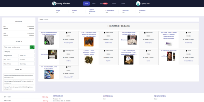 Liberty Market -  The Multi-Vendor Dark Web Market
