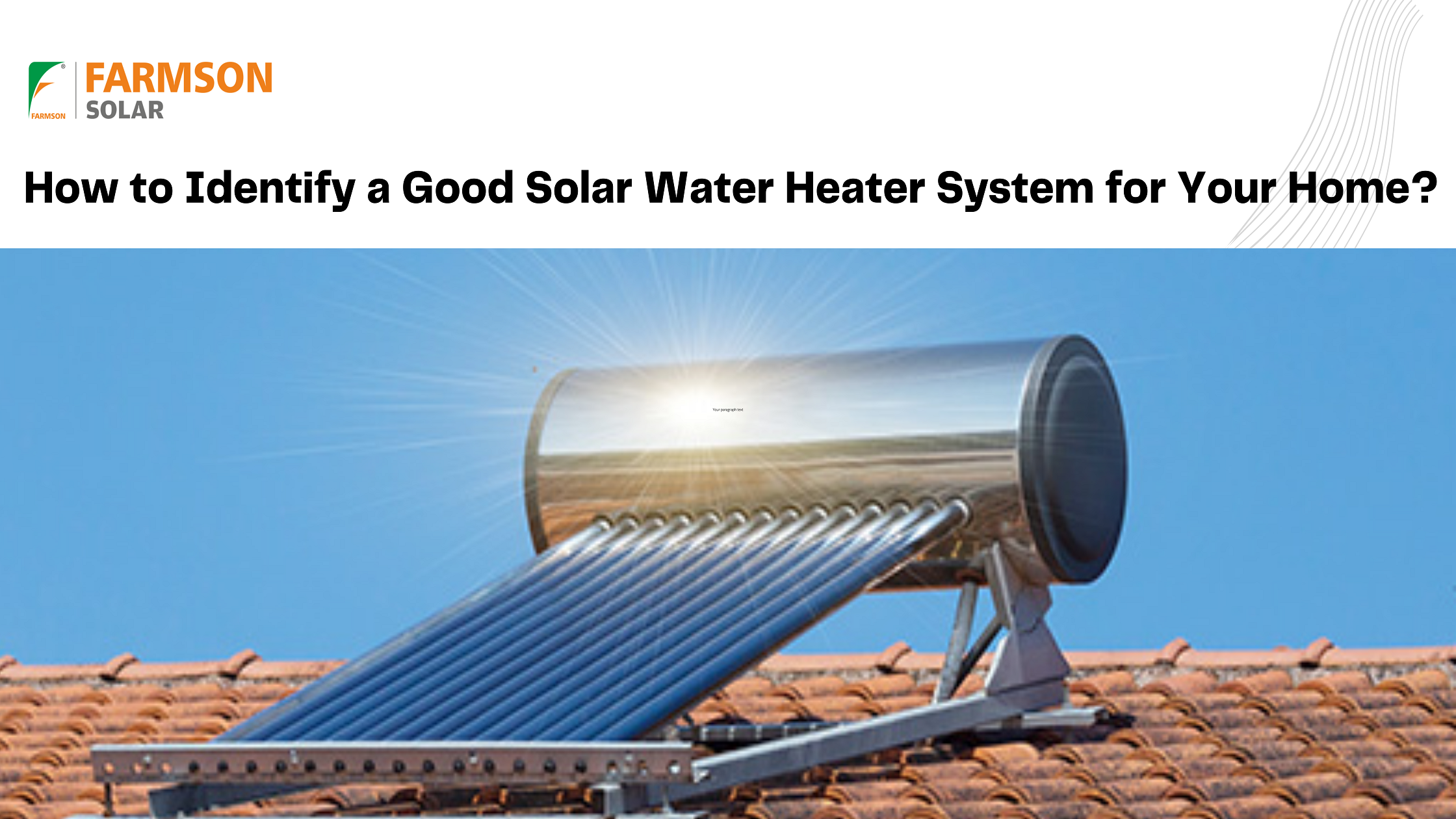 How to Identify a Good Solar Water Heater System for Your Home?