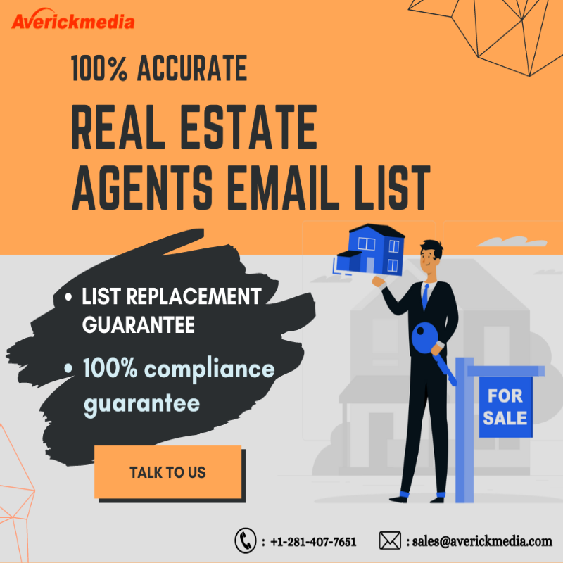 100% Verified Real Estate Agent Email List in US