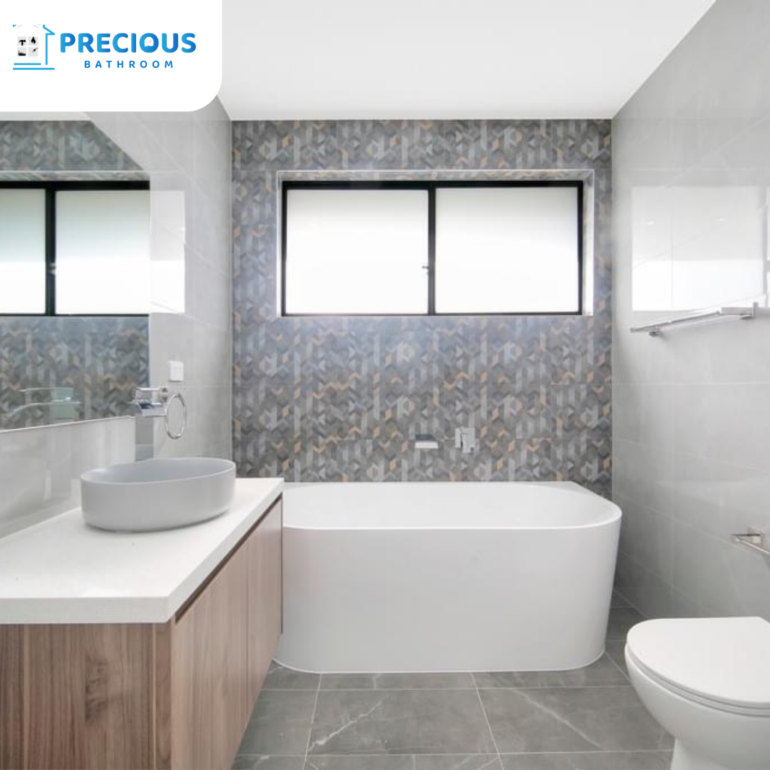 What are the must-have fixtures and fittings for a modern small bathroom remodel?