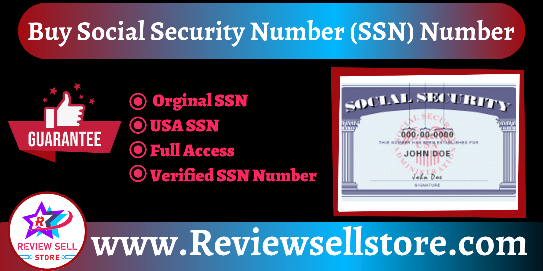 Buy SSN Number – Buy Social Security Number 