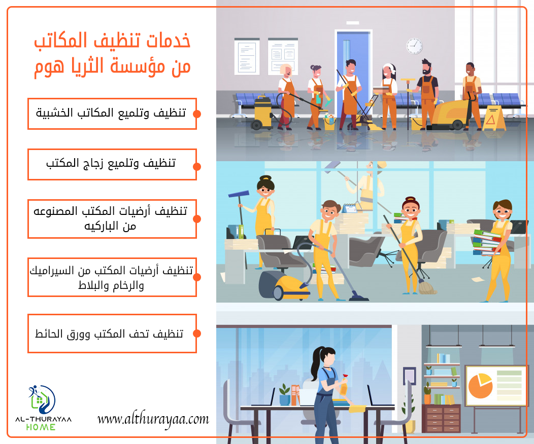 الثريا هوم لتنظيف و تعقيم المكاتب بالرياض 