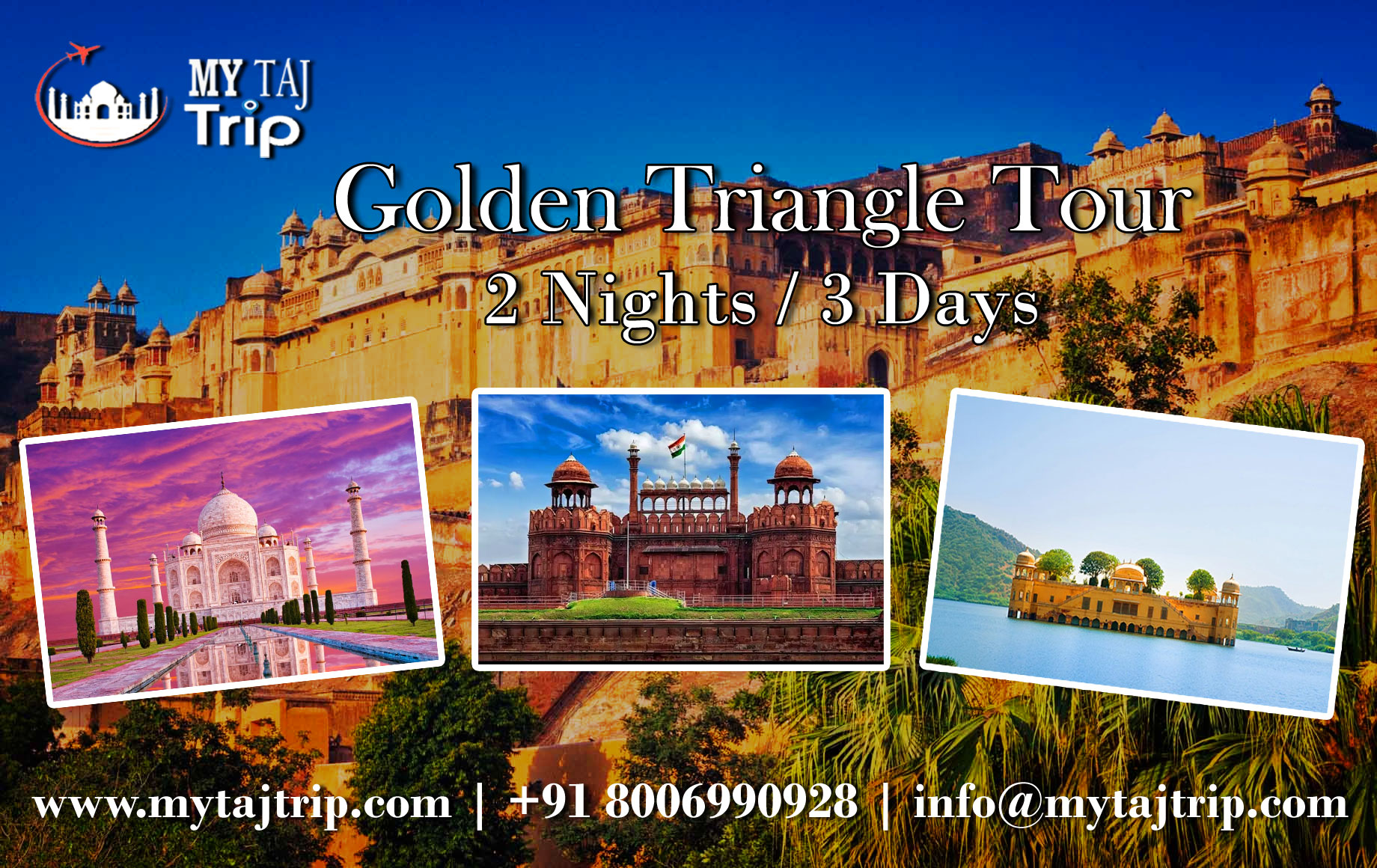 Golden Triangle Tour 3 Days 2 Nights:  Experience the Real Feel of India