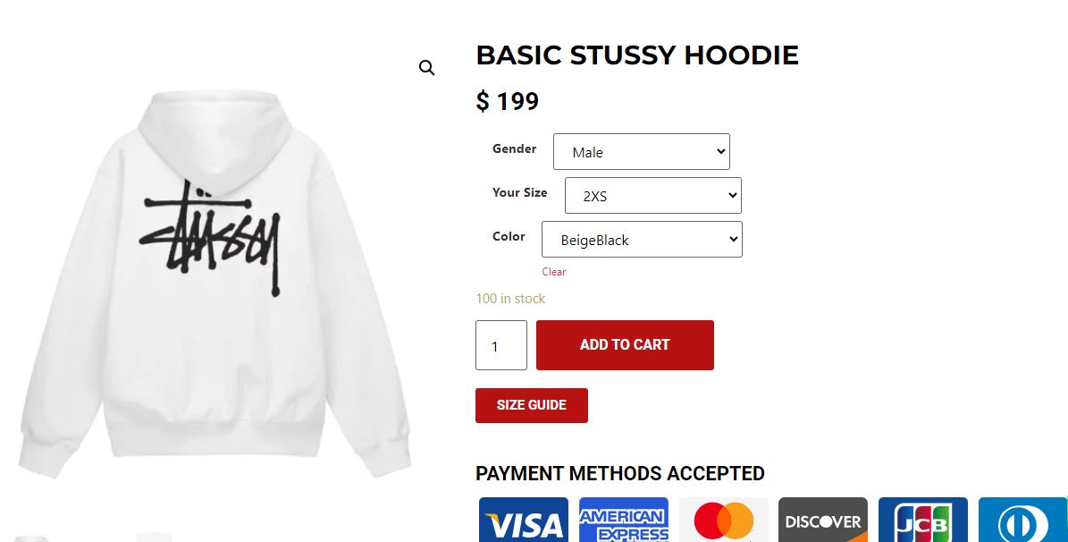Basic Stussy Hoodie