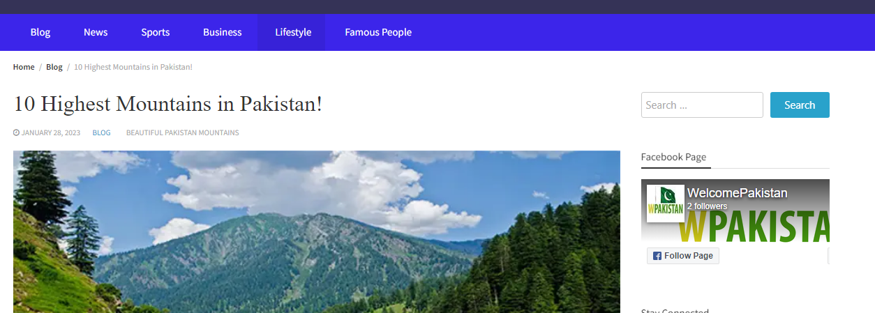 Highest Mountain in Pakistan