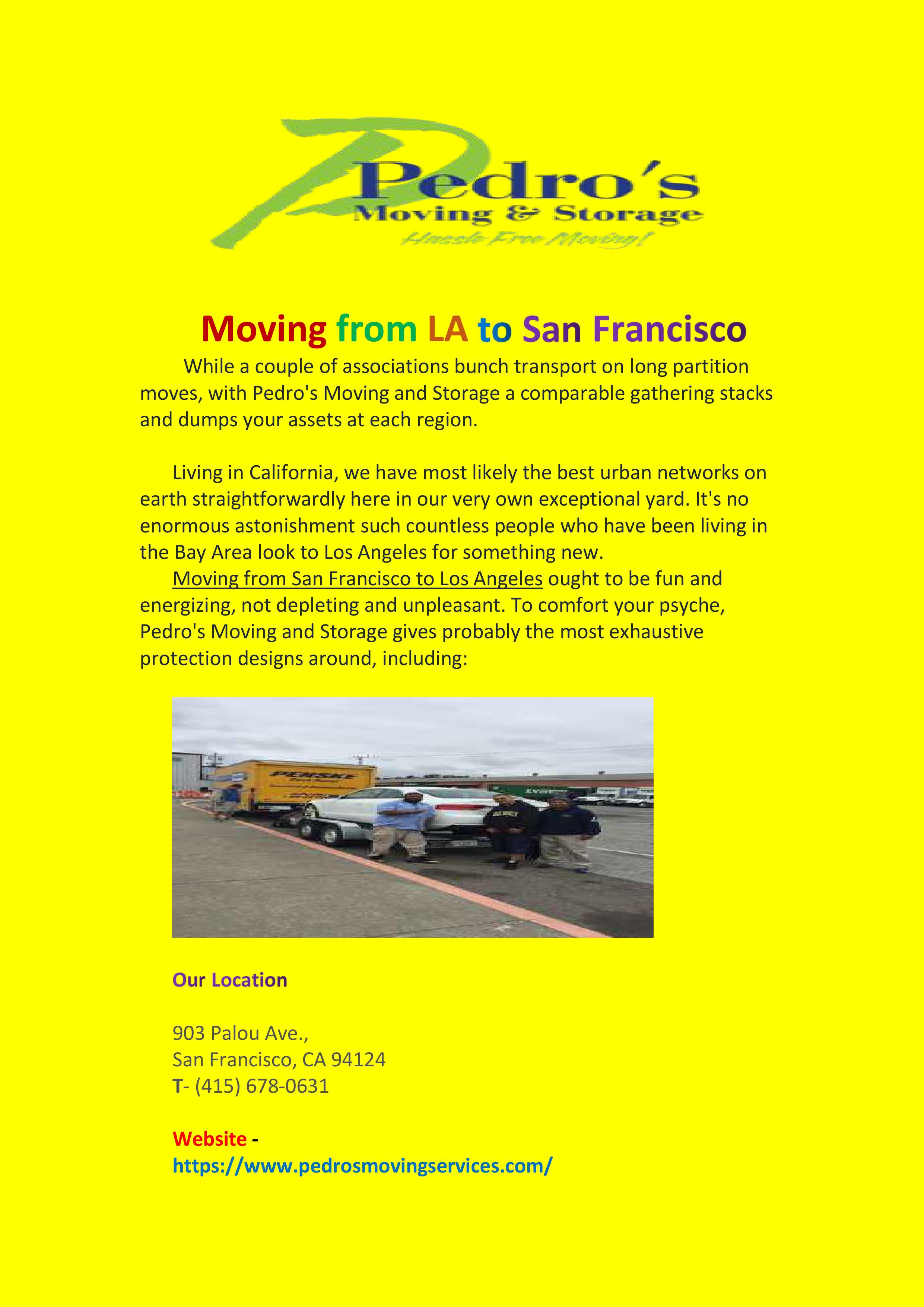 Moving from San Francisco to Los Angeles