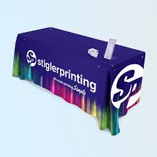 Open-Back Custom Printed Logo Stretch Table Covers