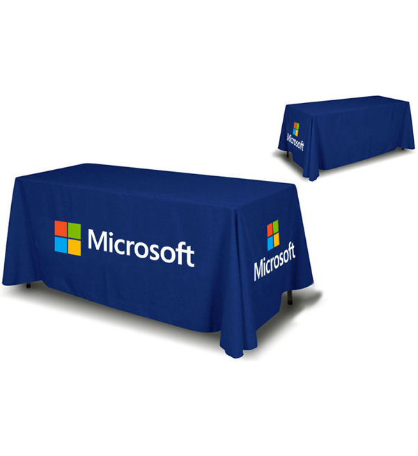 Open-Back Custom Printed Logo Stretch Table Covers