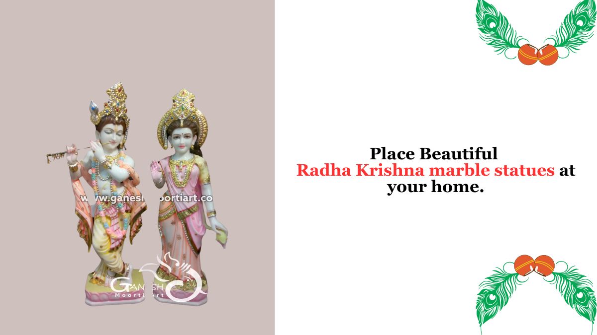 Place Beautiful Radha Krishna marble Statues at your Home