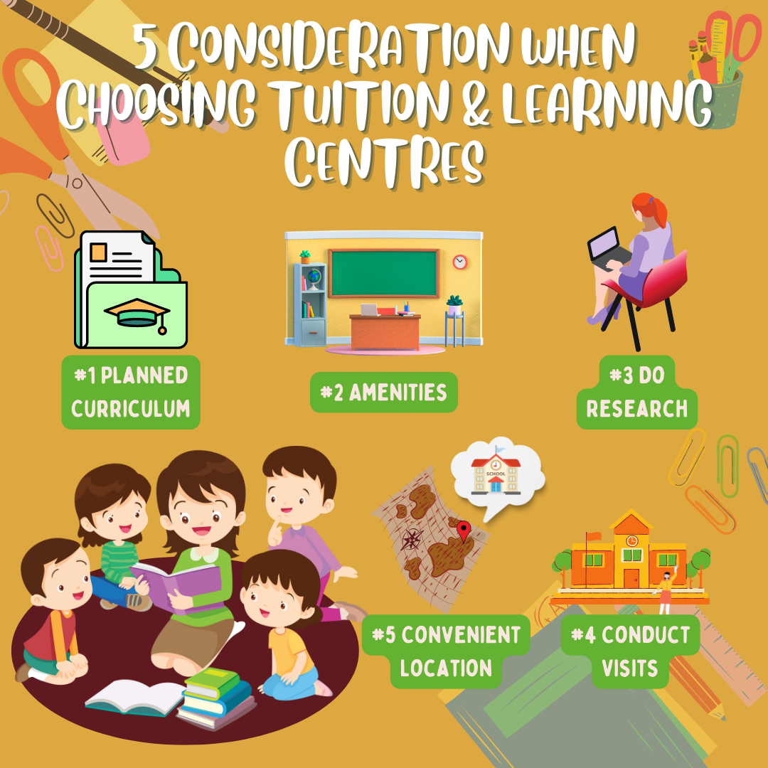 5 Consideration when Choosing Tuition & Learning Centres