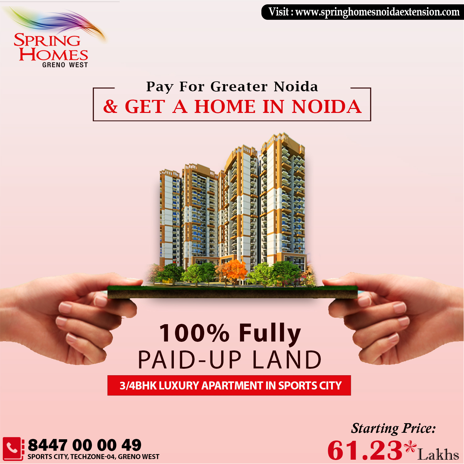 Spring Homes 3/4 BHK Apartment Noida Extension