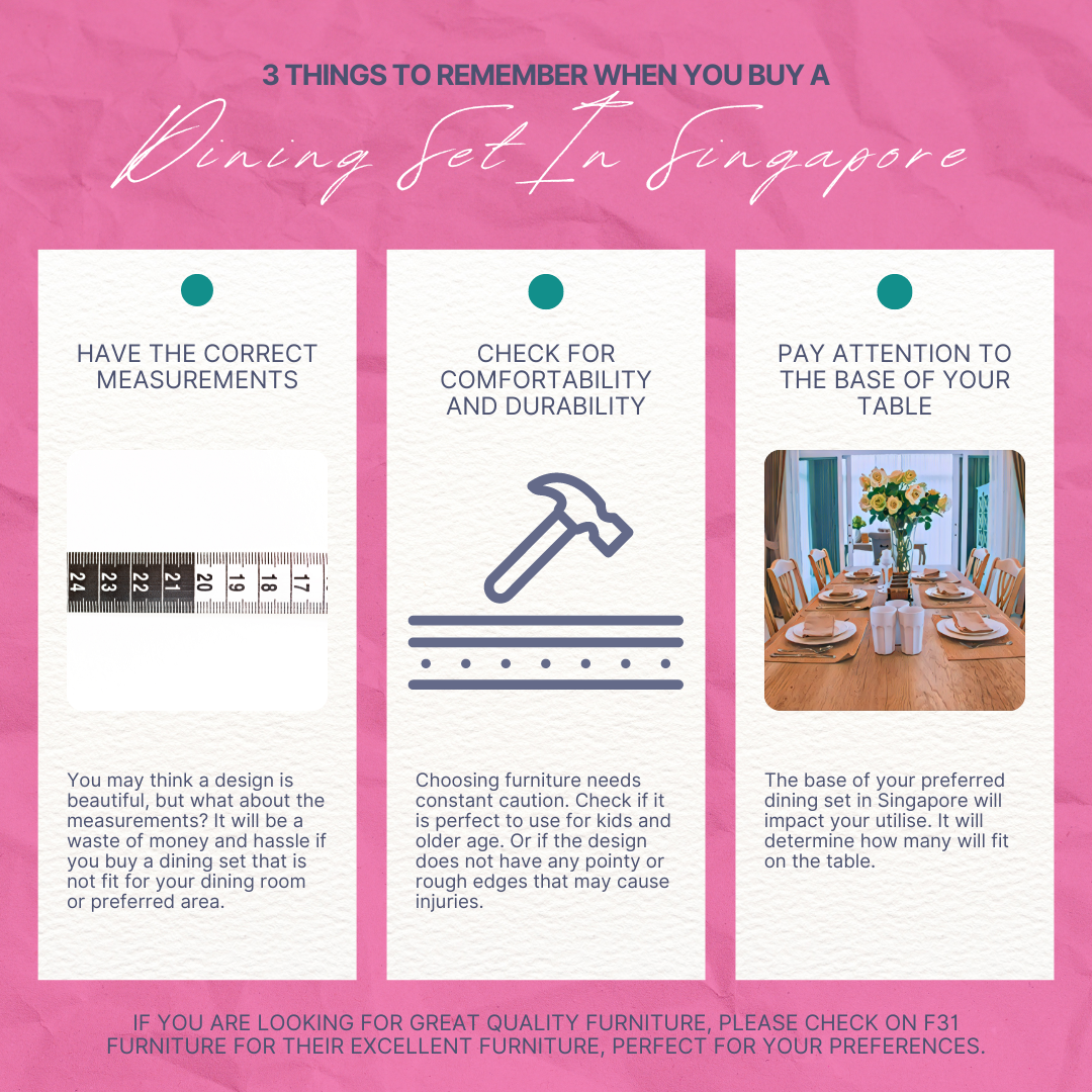 3 Things To Remember When You Buy A Dining Set In Singapore