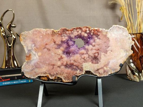 Pink Amethyst Geode Crystal