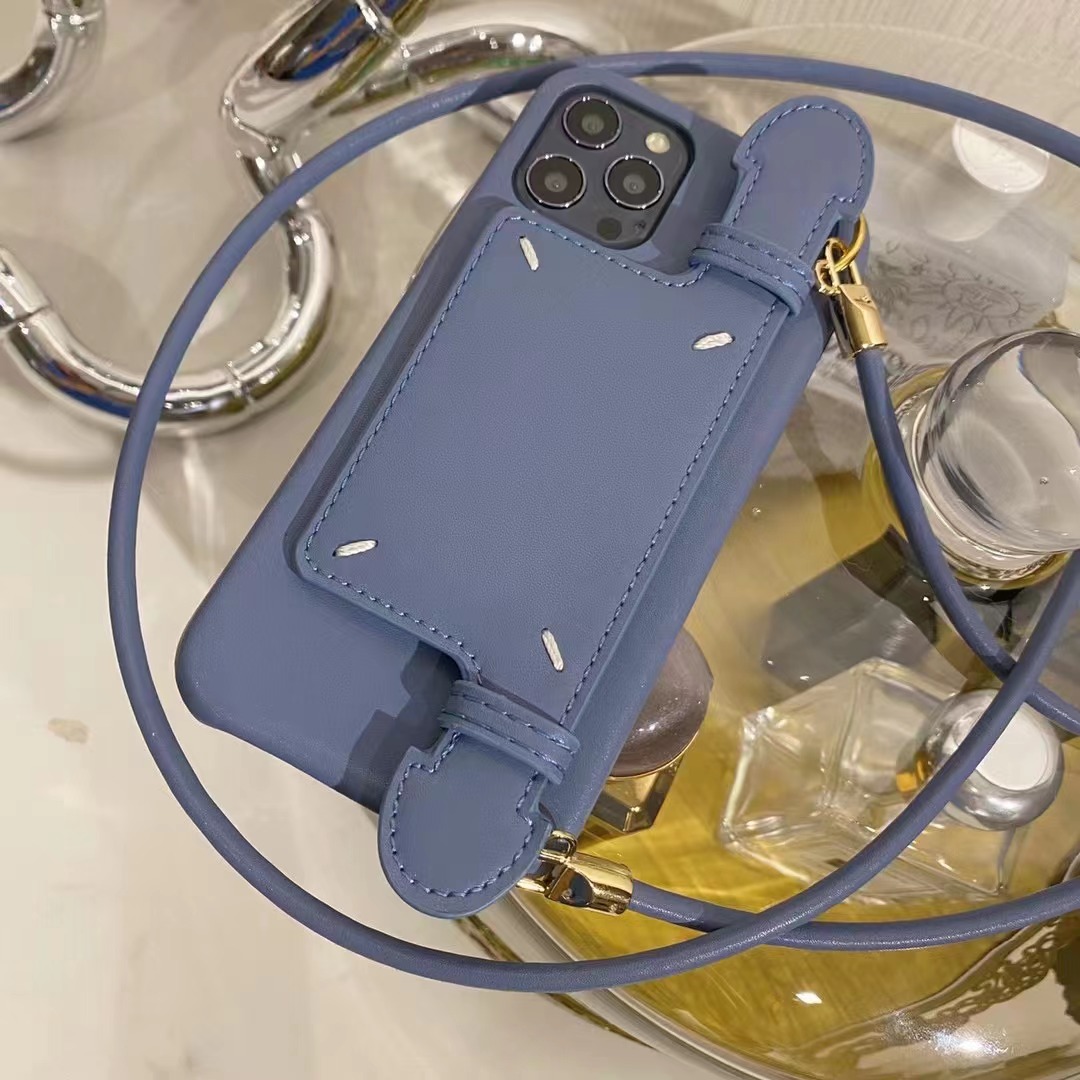 マルジェラ iPhone13Pro/13ProMaxケース ショルダースマホケース 4ステッチ 五色