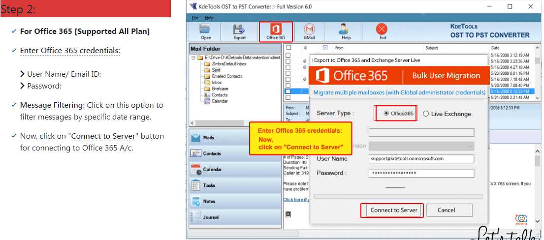 Import ost to office 365