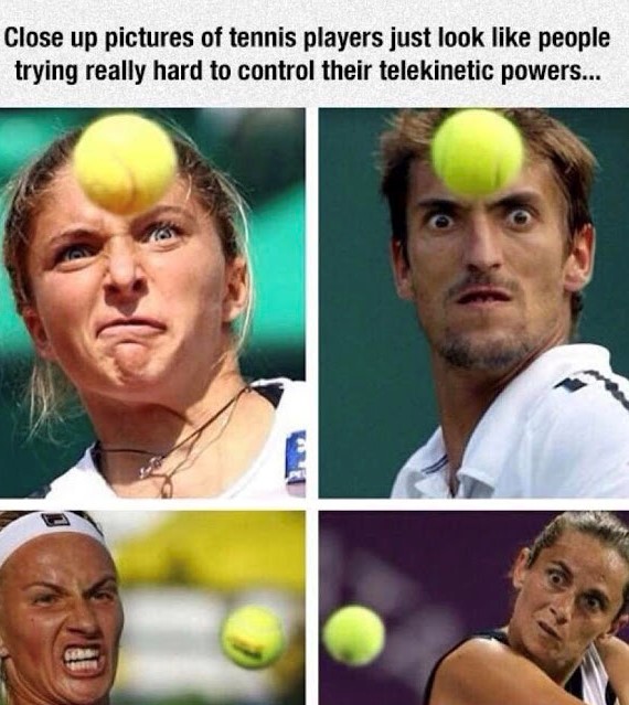 Latest Tennis Players Close up Picture on Screen Funny