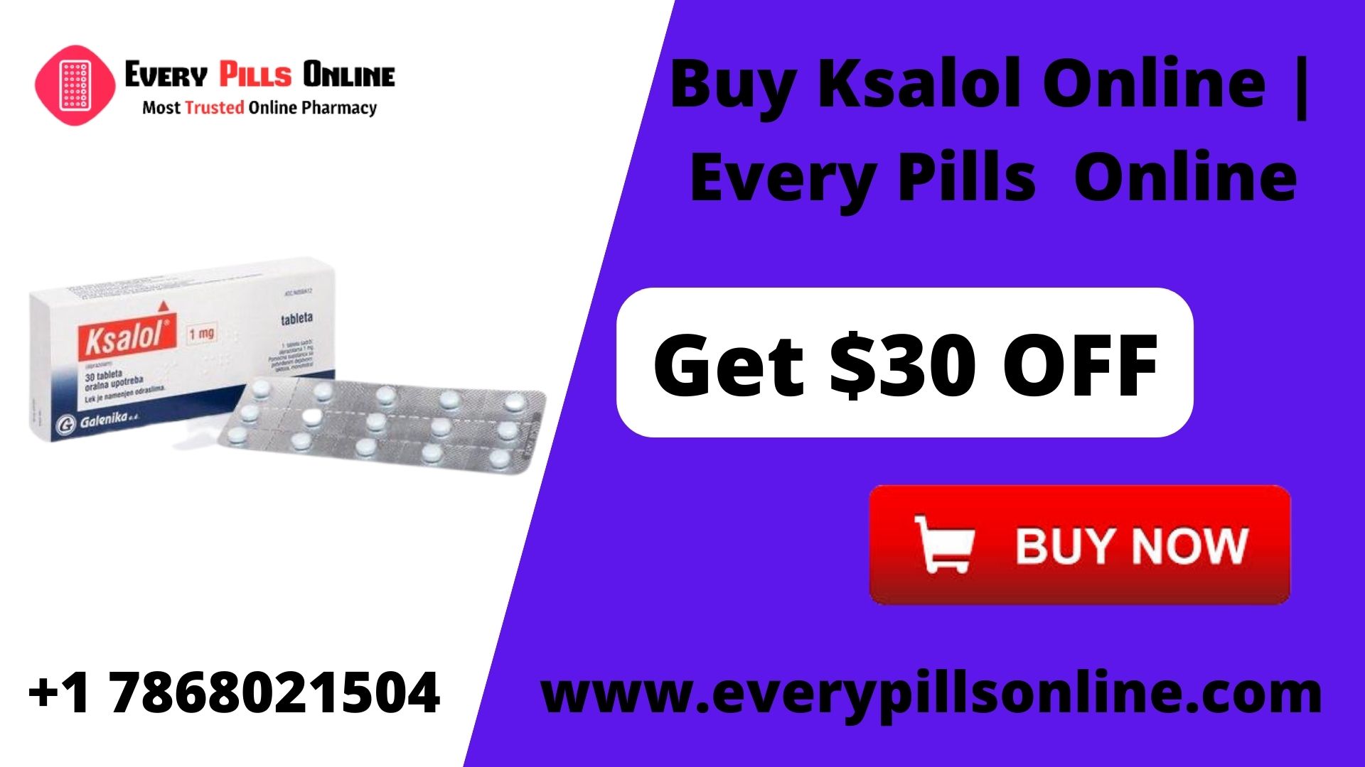 Buy Ksalol Online COD Overnight Delivery | Every Pills Online