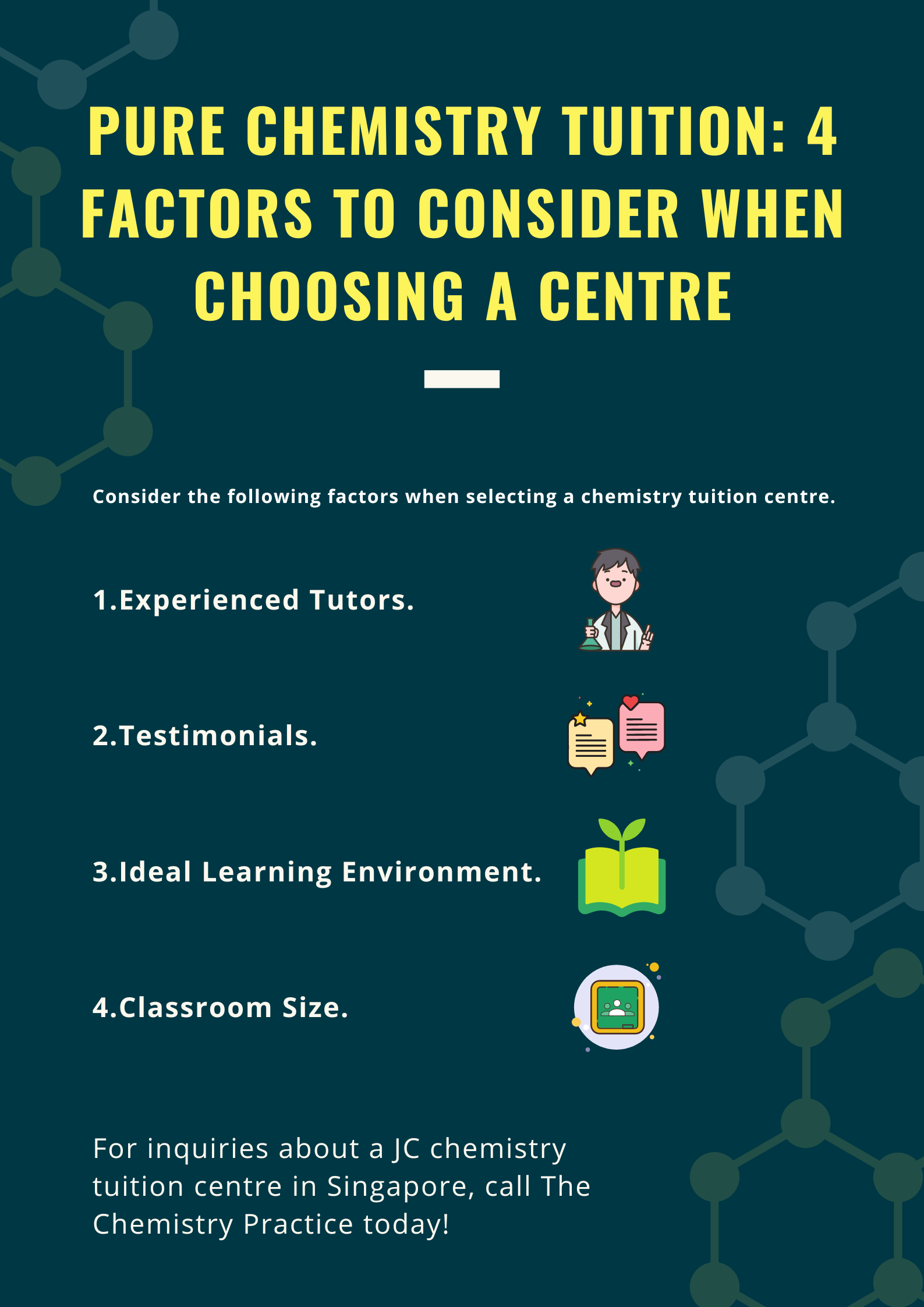 Pure Chemistry Tuition: 4 Factors to Consider When Choosing a Centre