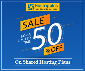 50% OFF on ALL Shared Web Hosting | Hostripples