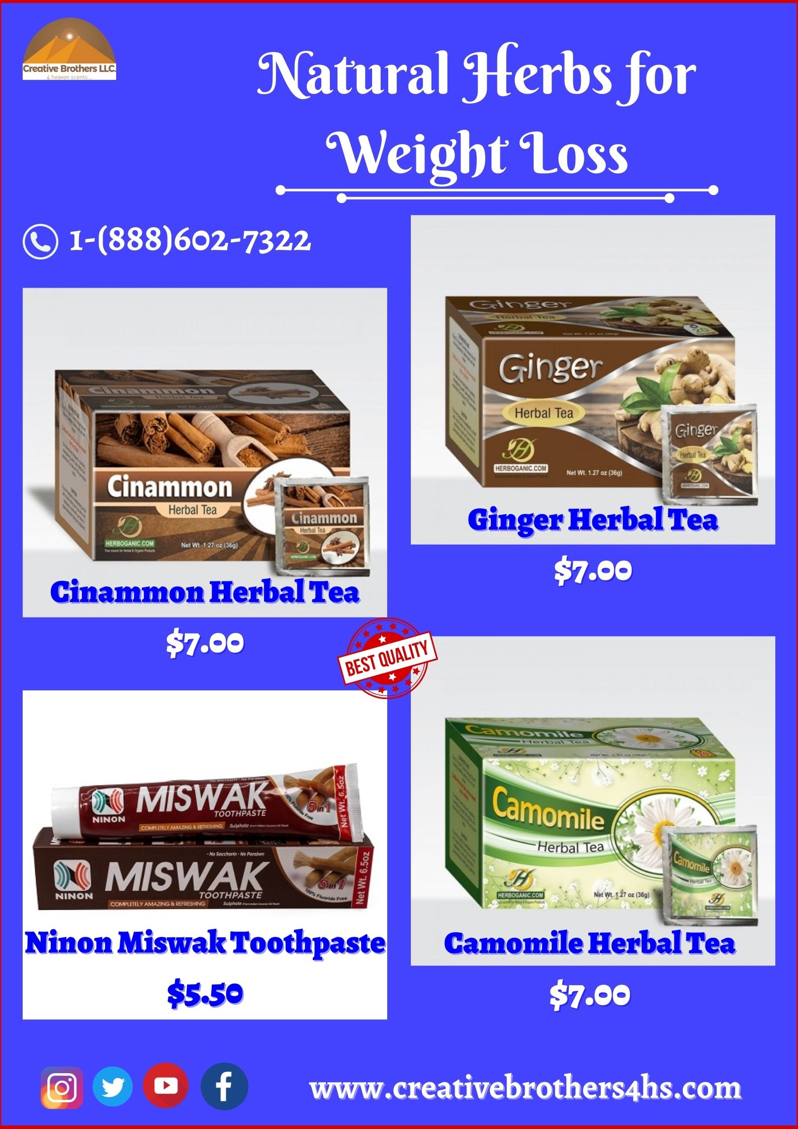 Lose your weight immediately with Natural Herbs for Weight Loss 