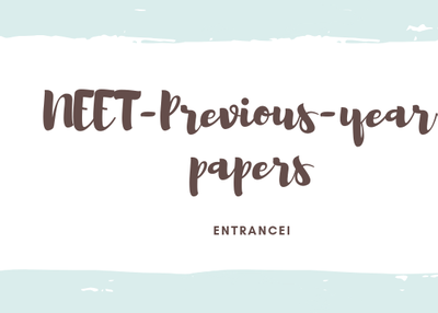 NEET Previous year question paper