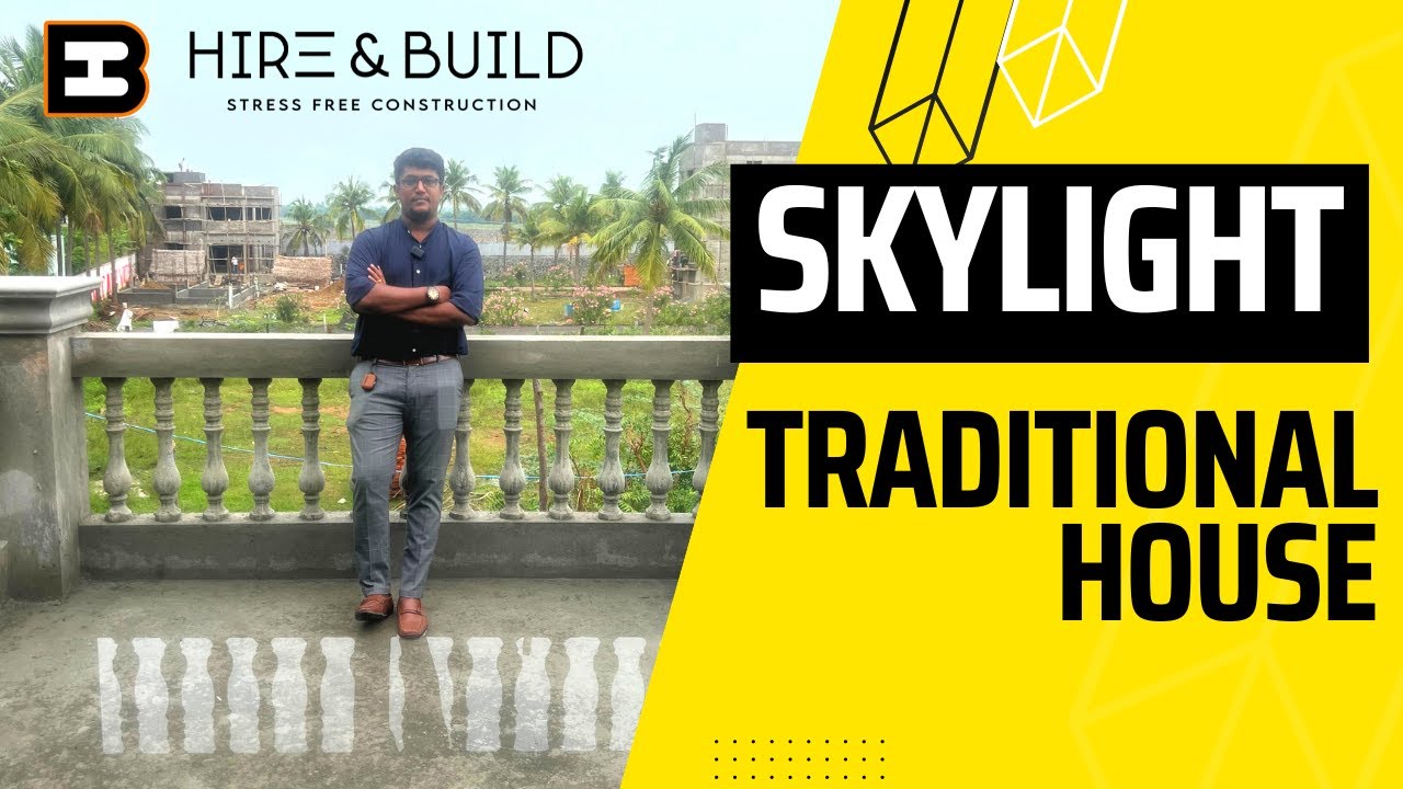 A Modern 2200sqft 3bhk duplex house with unique elevation & skylight design |Project of Hireandbuild
