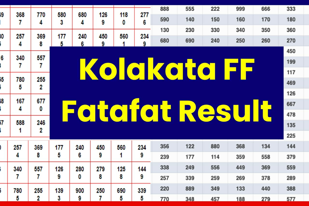Kolkata FF Result With Kolkata Photo Fort Update