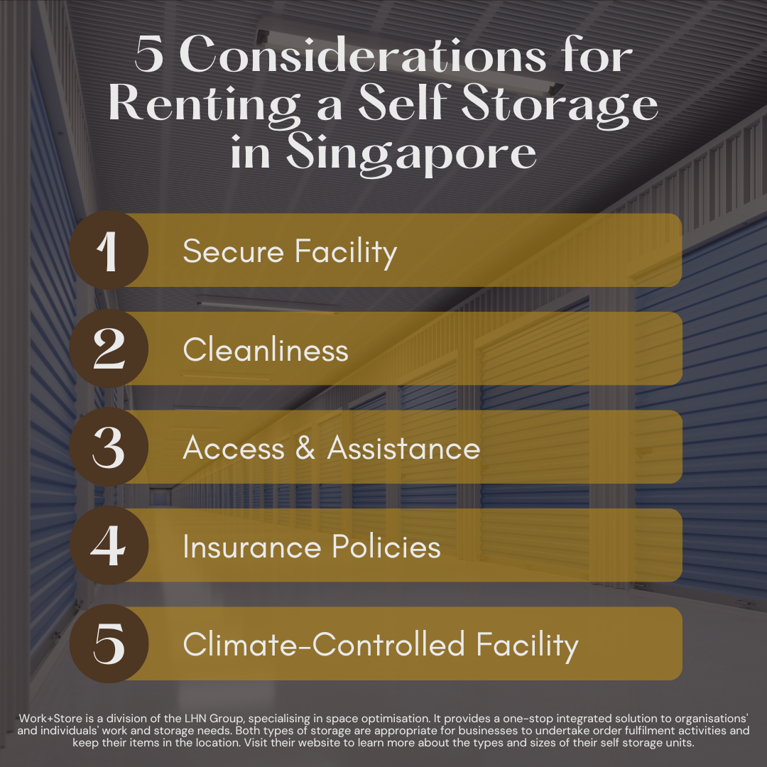 5 Considerations for Renting a Self Storage in Singapore