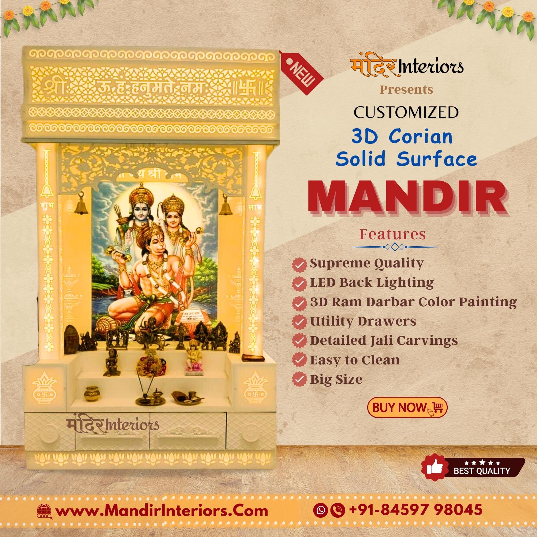 Corian Mandir Manufacturer in India