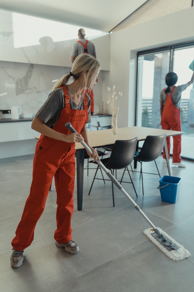 Cleaning services for offices in Burlington and Massachusetts, United States of America.