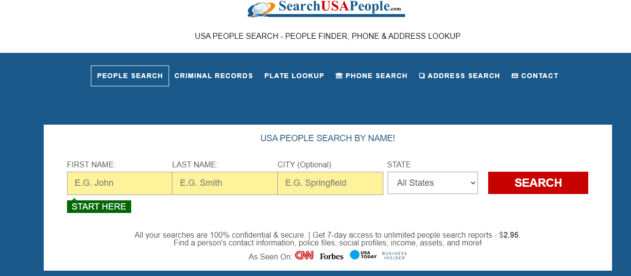 USA PEOPLE SEARCH - PEOPLE FINDER, ADDRESS & PHONE LOOKUP