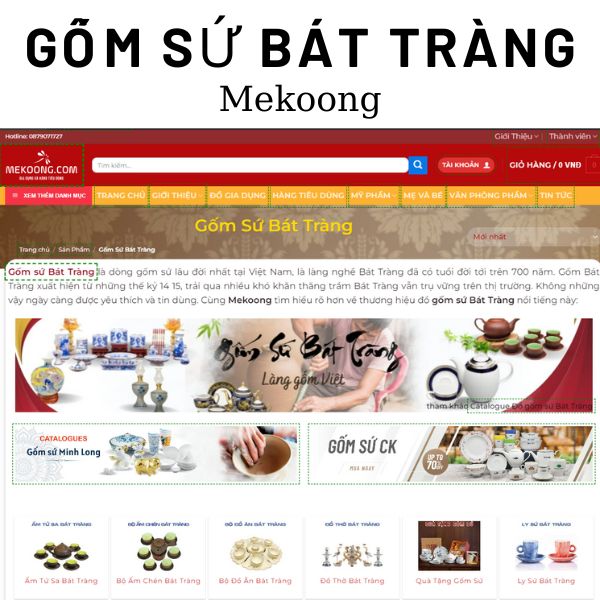 Gốm sứ bát tràng Mekoong