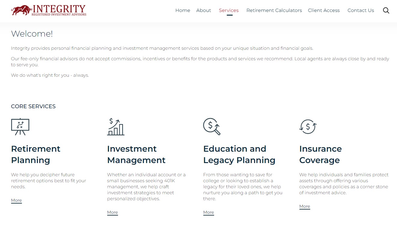 Portfolio management -Shawn DeFoe Integrity