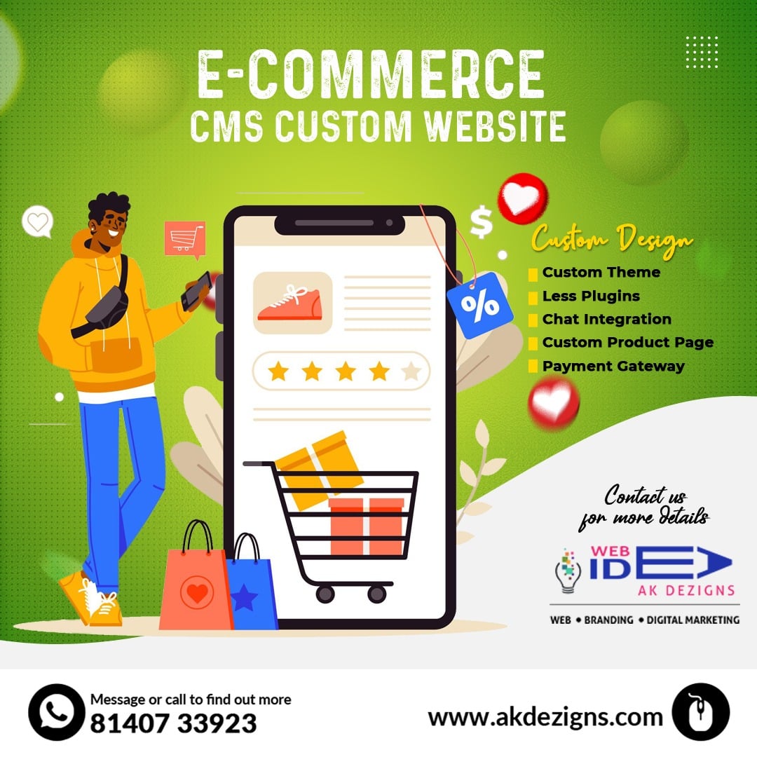 e-Commerce Website Design with payment gateway at affordable rates.