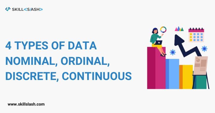4 TYPE OF DATA NOMINAL ORDINAL DISCRETE CONTINUOUS