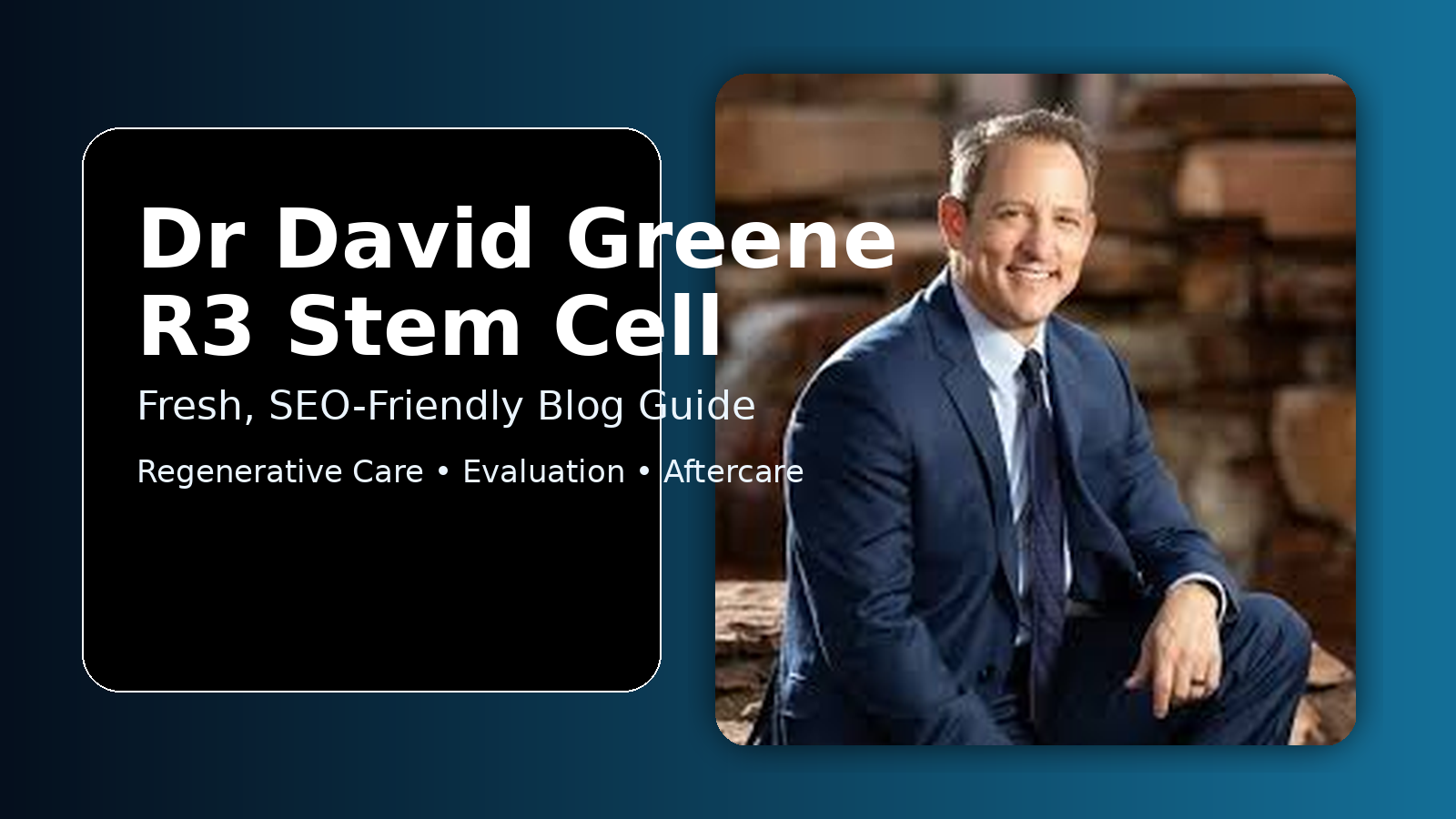 Beyond Temporary Relief: Dr David Greene R3 Stem Cell Guide for Better Mobility
