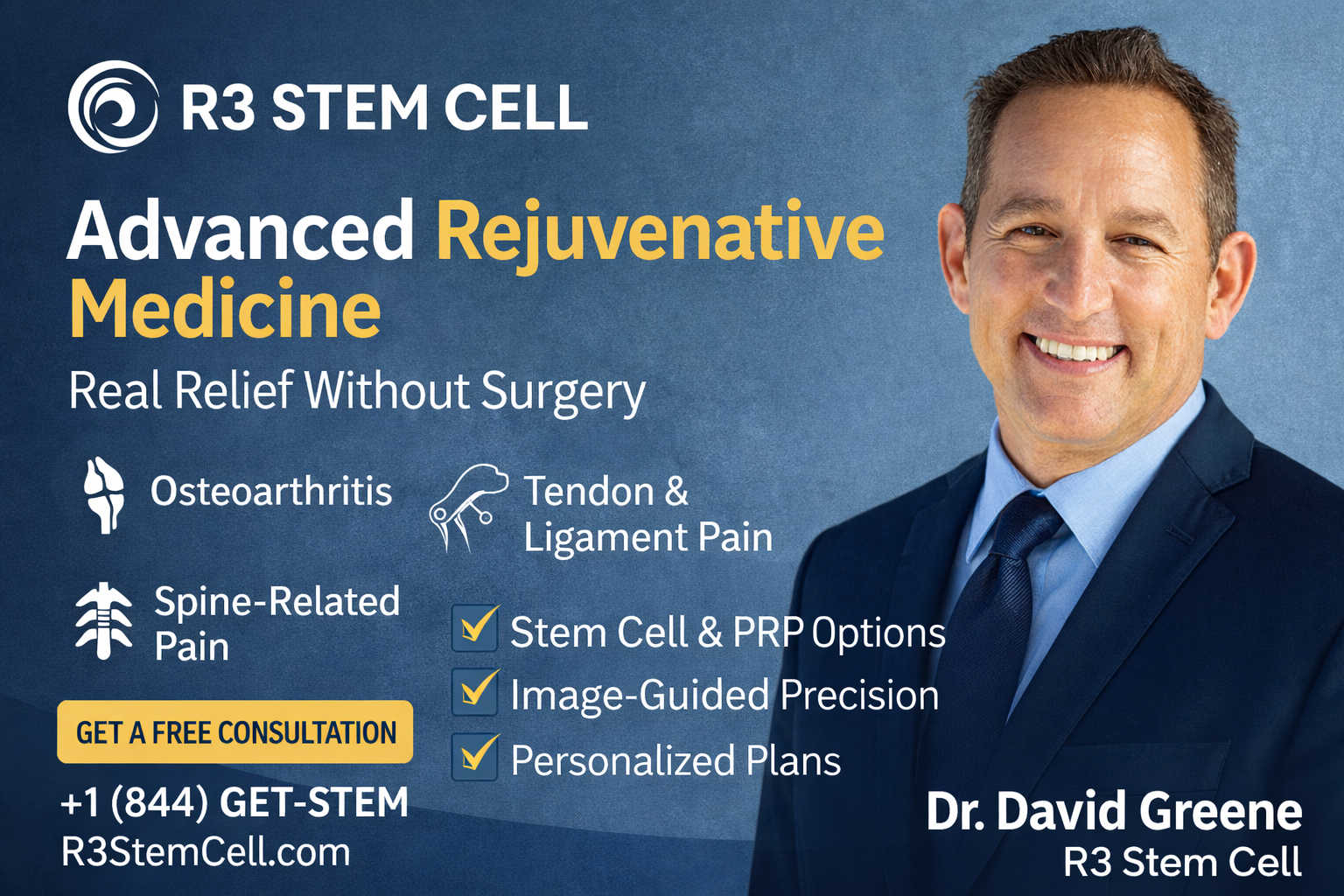 Dr. David Greene R3 Stem Cell: Redefining Non-Surgical Healing