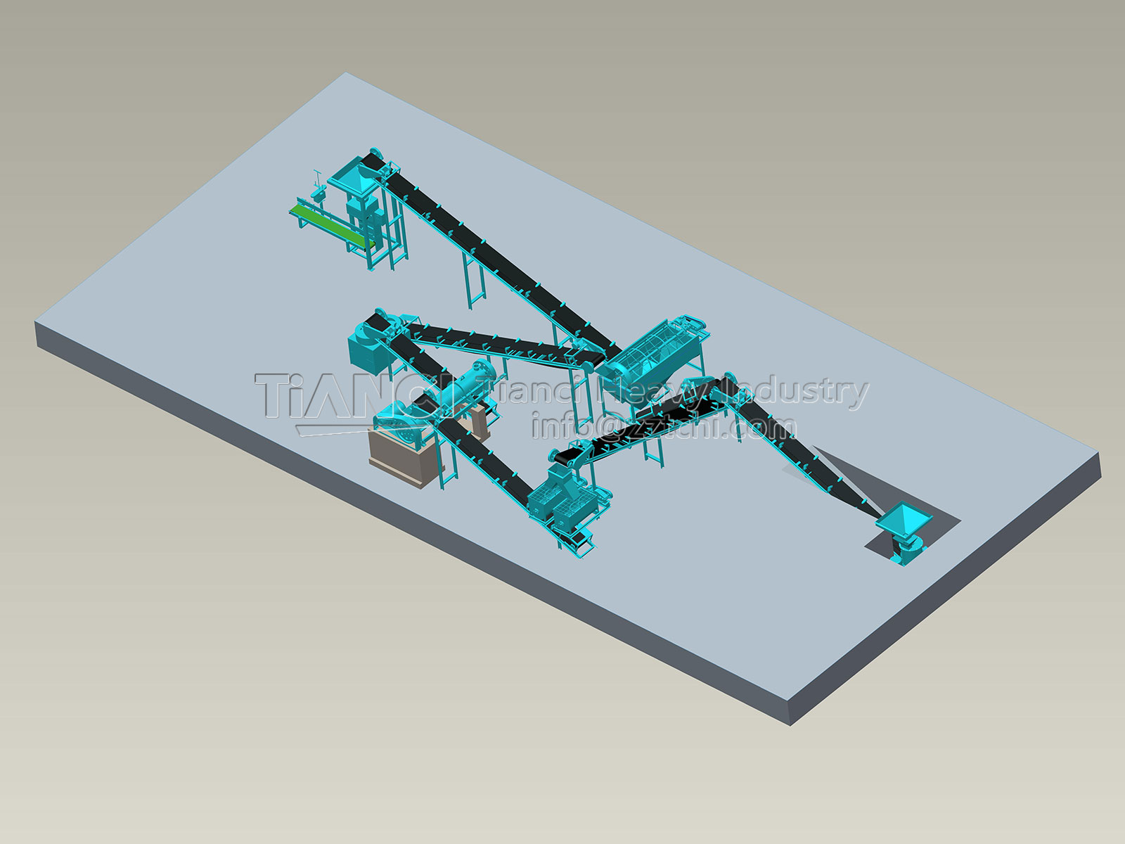 Organic fertilizer disc granulator machine production process