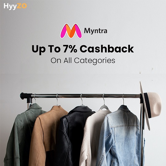 Myntra cashback offer| Get upto 7% cashback on Myntra