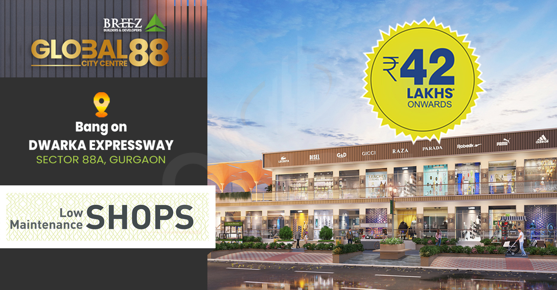 Global City Centre 88A- Society Shops in Sector 88A Gurgaon