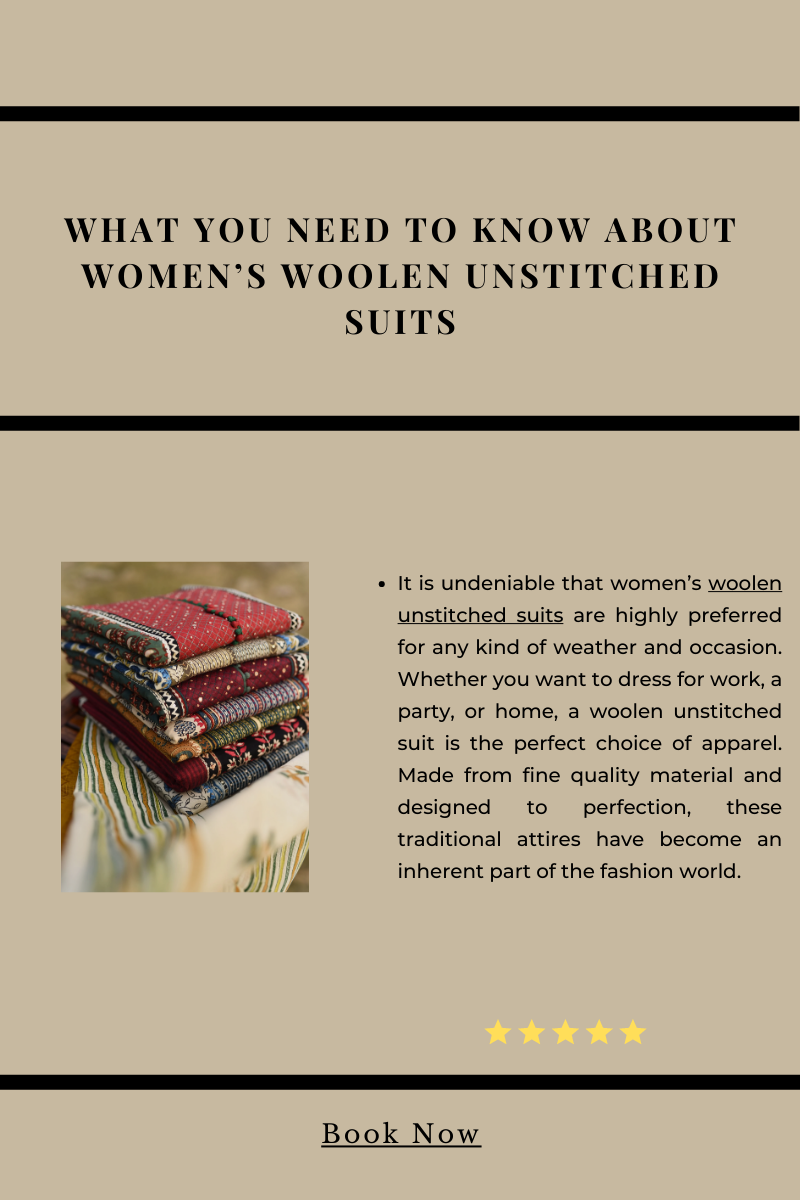What You Need to Know About Women’s Woolen Unstitched Suits