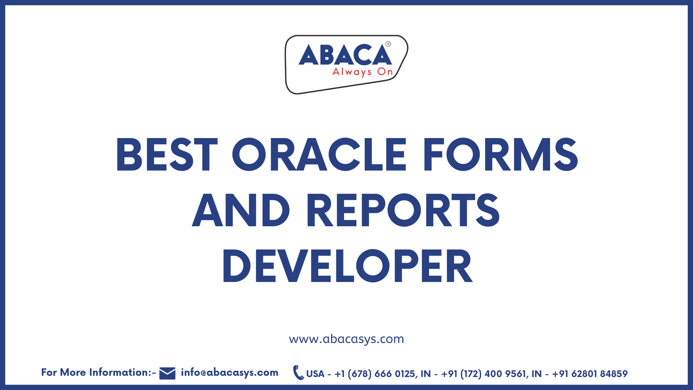 Best Oracle Forms and Reports Developer