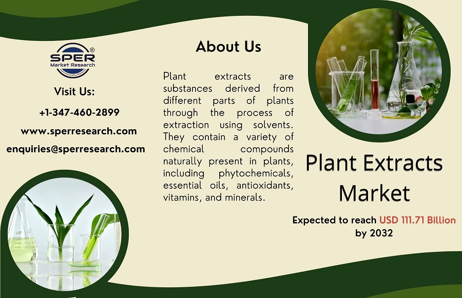 Plant Extracts Market Growth and Emerging Trends, Revenue, Challenges, Future Strategies and Forecast Research Report 2032: SPER Market Research
