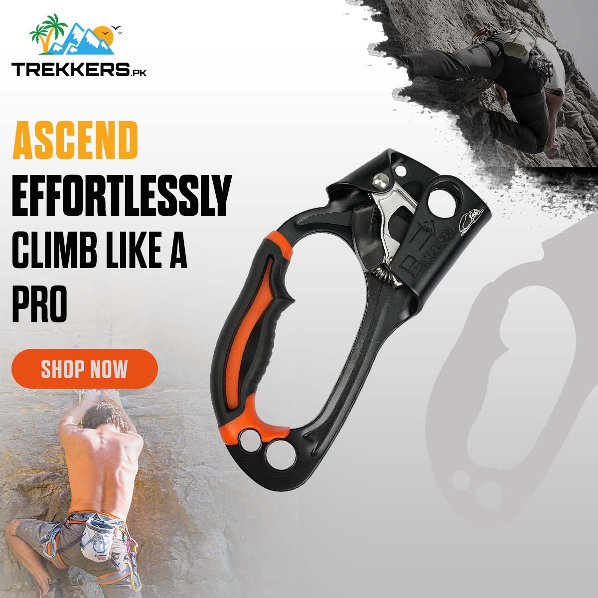 Lightweight Left-Hand Aluminum Ascender from TrekkersPK