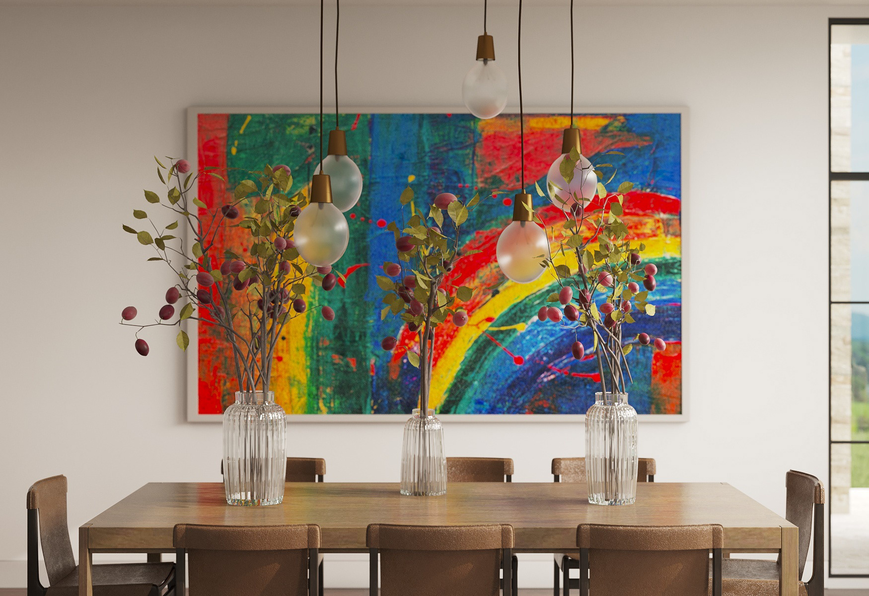 Dining Room Interior Rendering by Applet3d